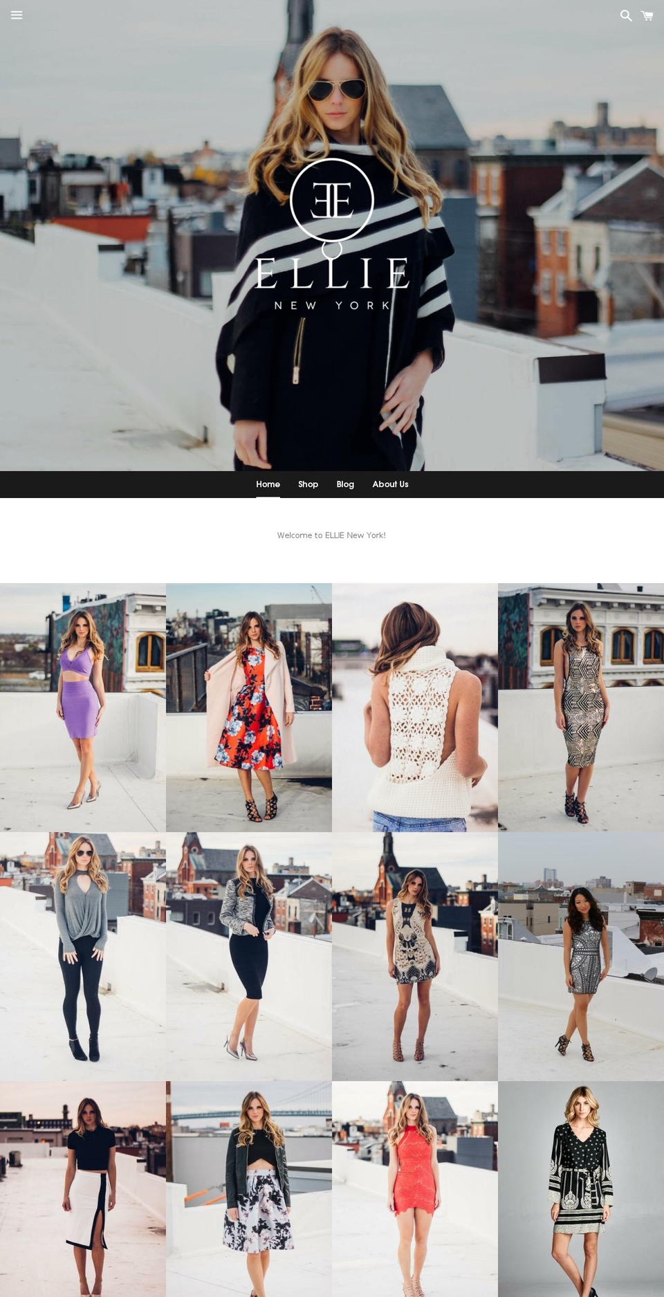 ellienewyork.com shopify website screenshot