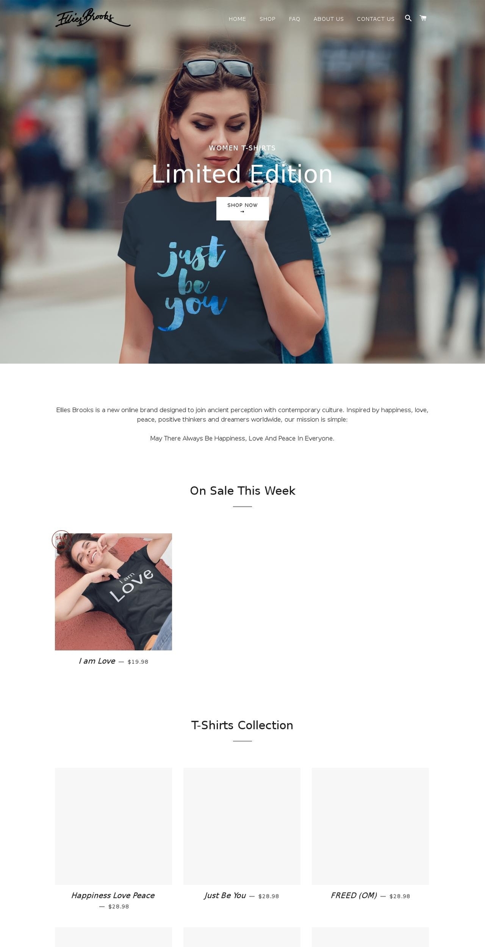 elliesbrooks-shop.com — Shopify storefront screenshot
