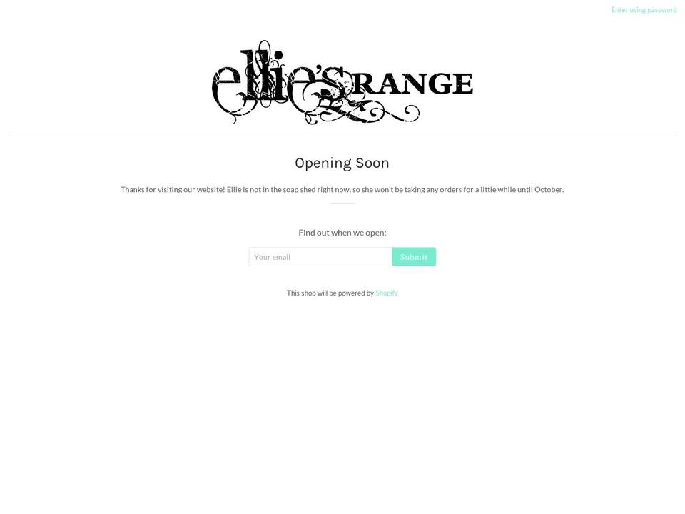 elliesrange.com.au shopify website screenshot