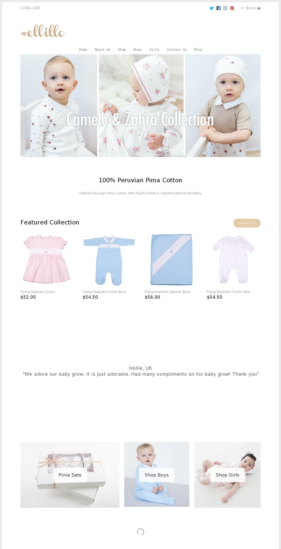 ellillo.com shopify website screenshot