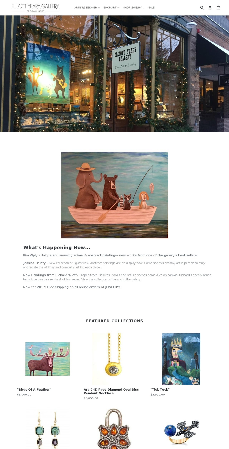 elliottyeary.com shopify website screenshot