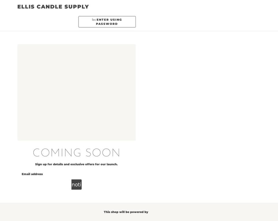 elliscandleco.com — Shopify storefront screenshot