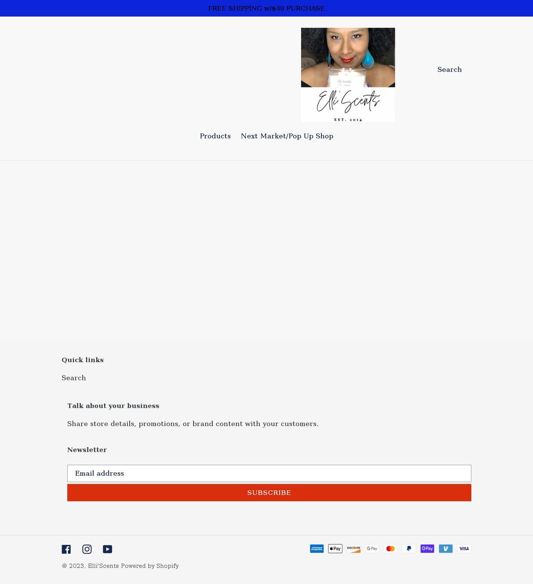elliscents.com shopify website screenshot