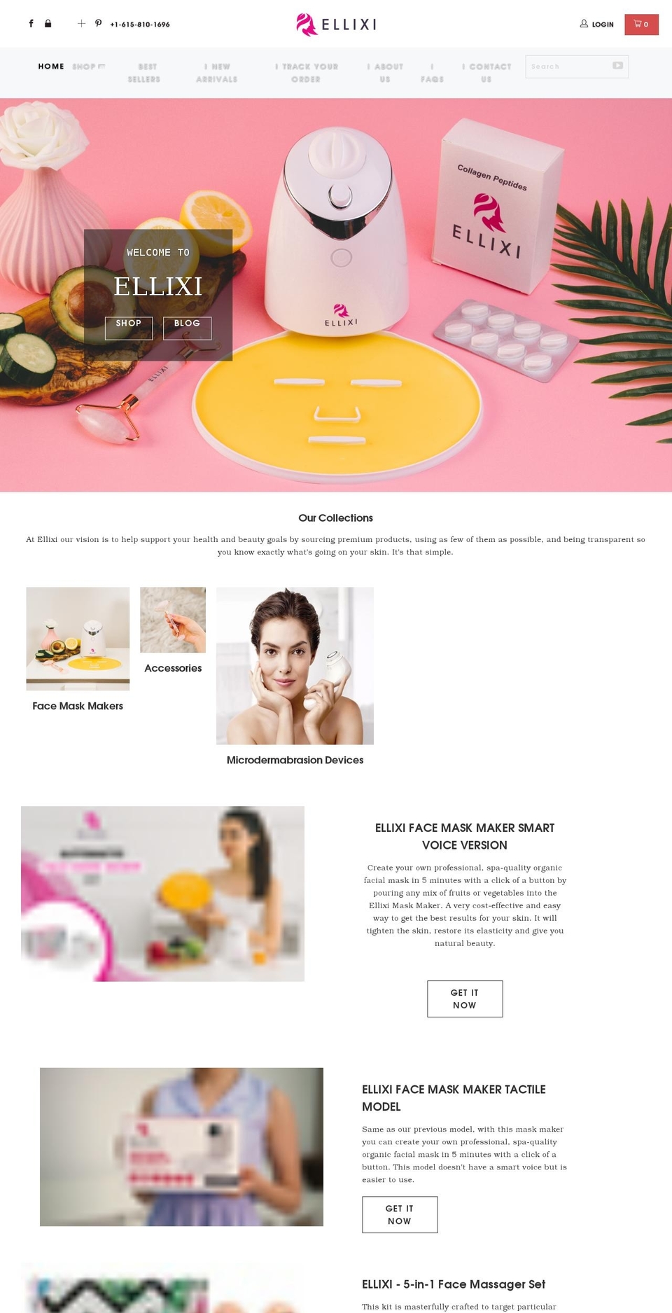 ellixi.net shopify website screenshot