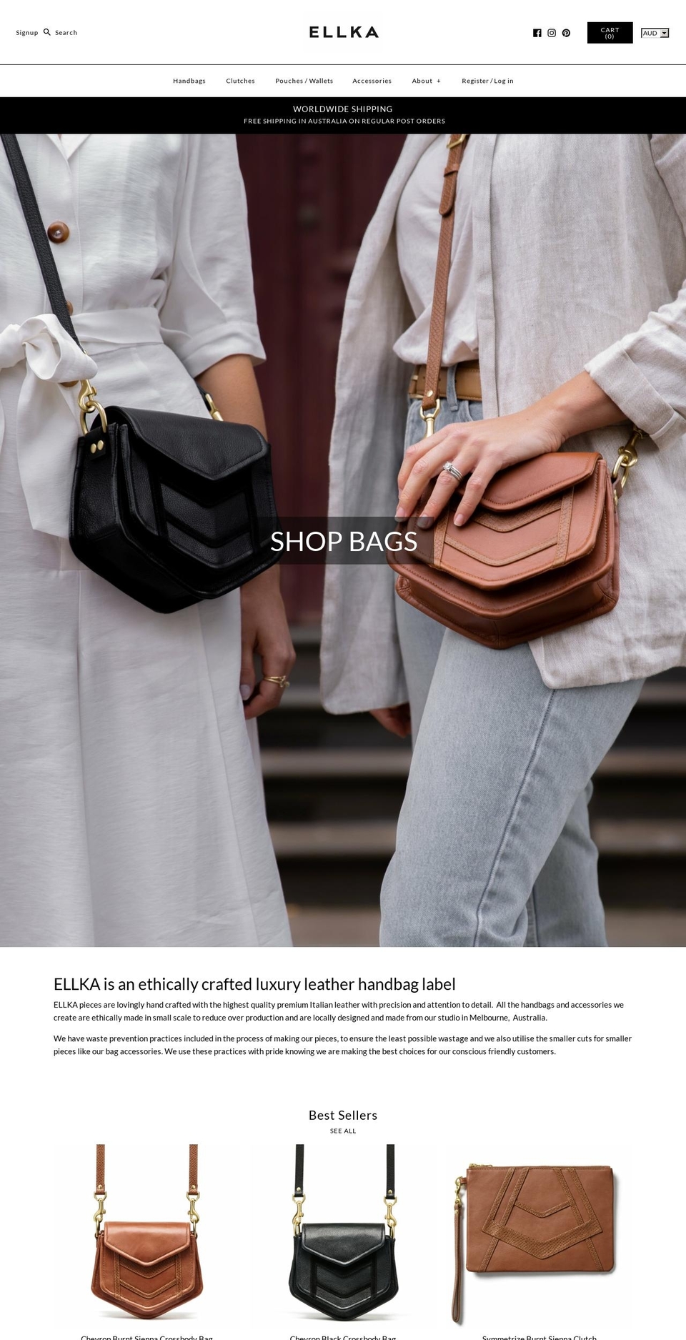 ellka.com.au shopify website screenshot
