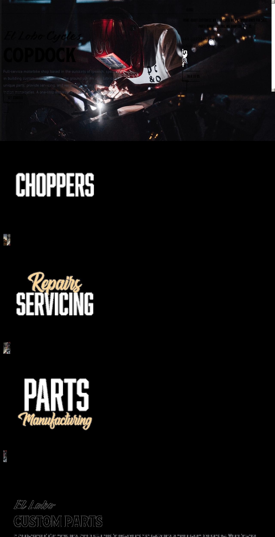 ellobocycles.com shopify website screenshot