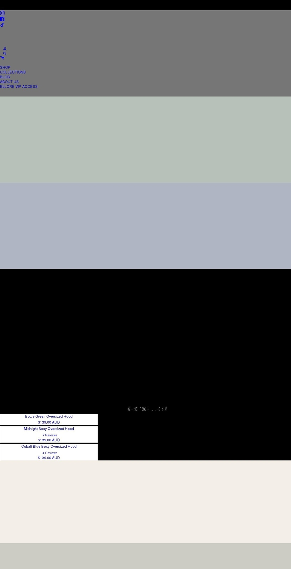 ellore.com shopify website screenshot