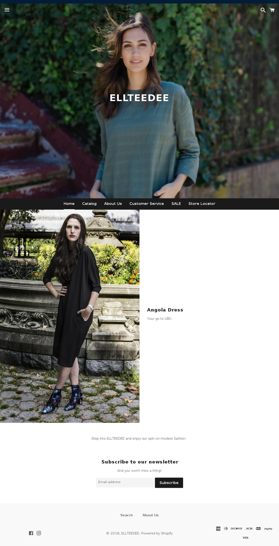 ellteedee.com — Shopify storefront screenshot