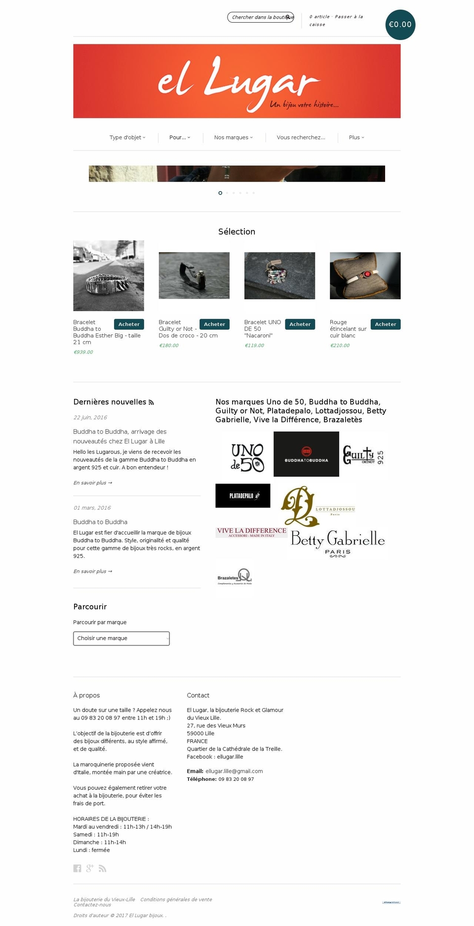 ellugarbijoux.com shopify website screenshot