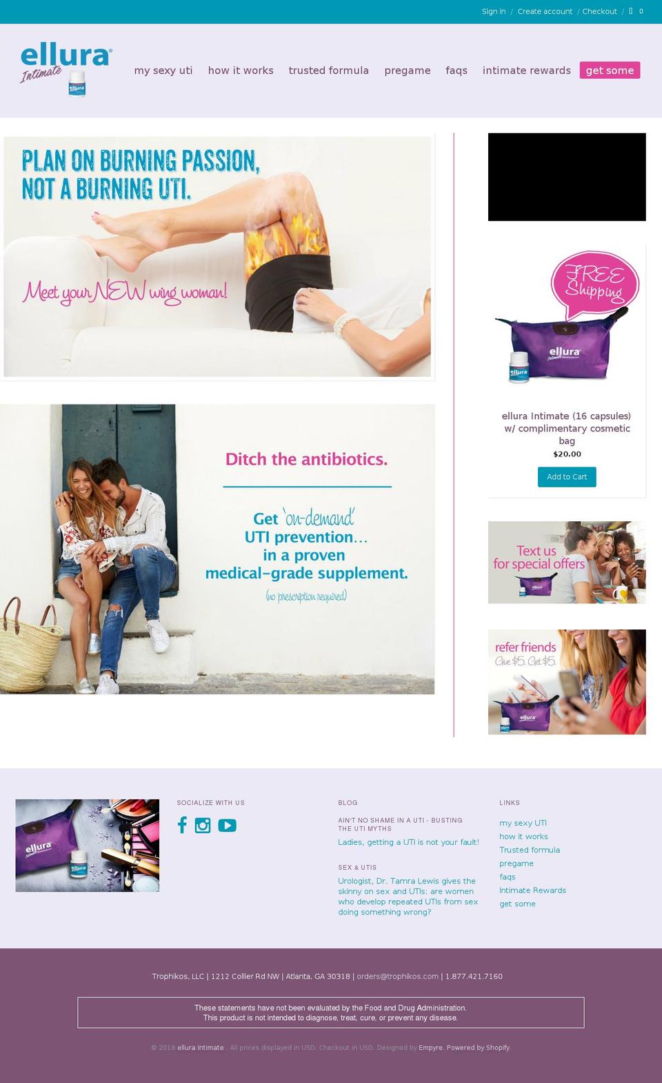 elluraintimate.com — Shopify storefront screenshot