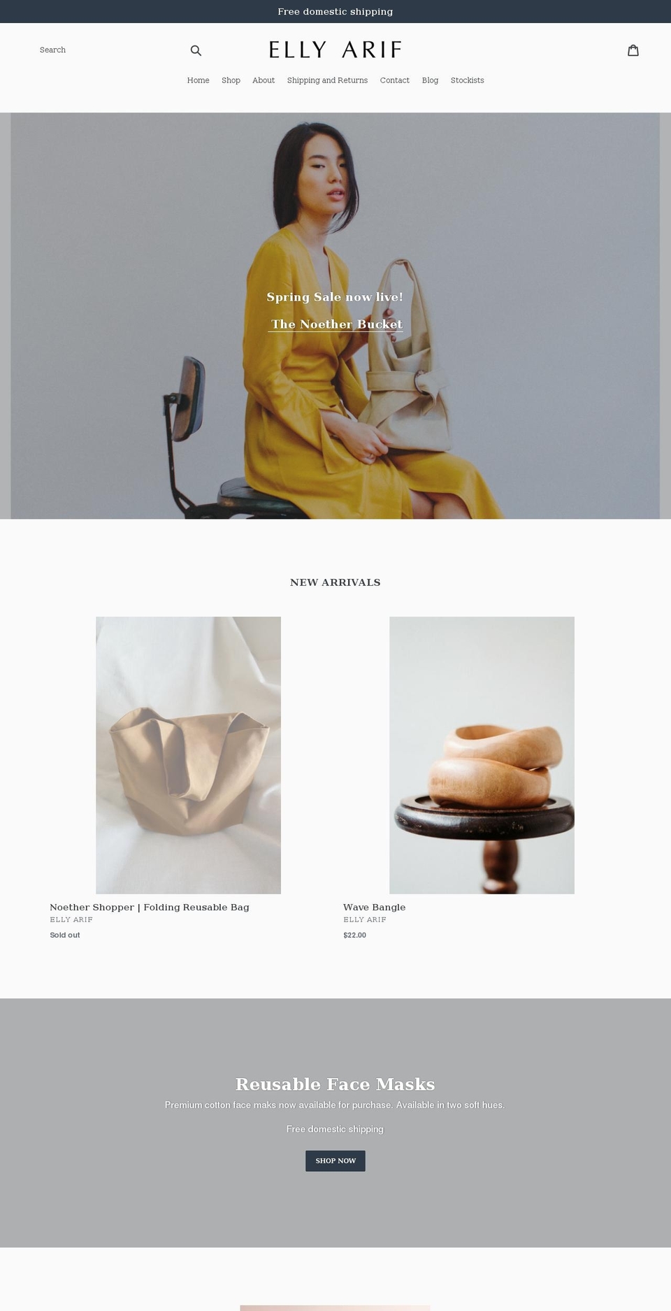 ellyarif.com — Shopify storefront screenshot