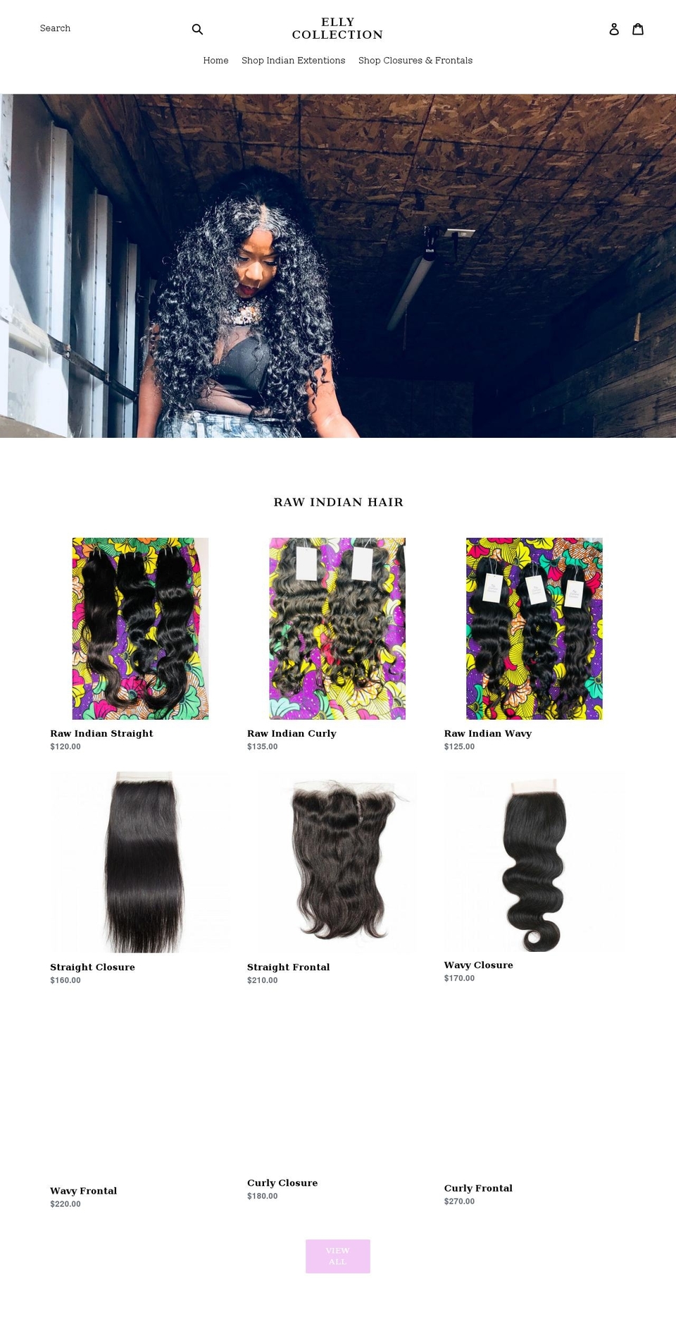 ellydiamondcollection.com — Shopify storefront screenshot