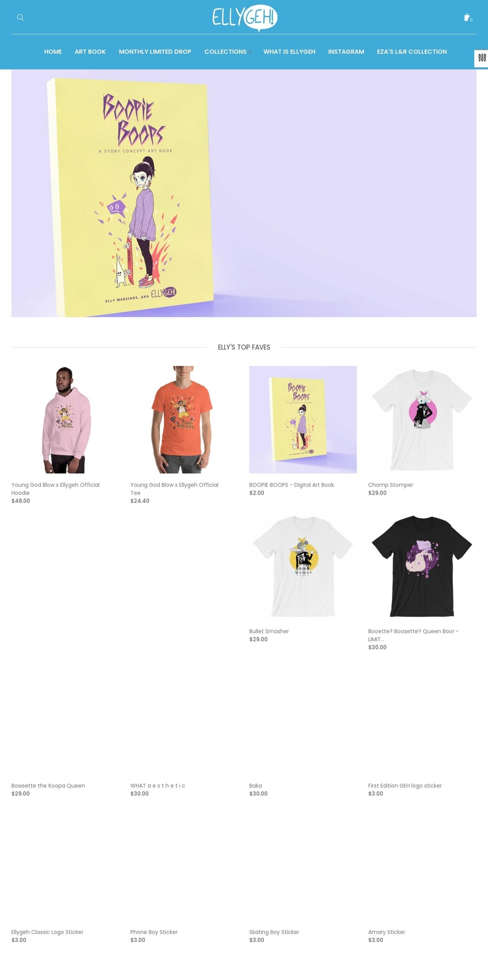 ellygehshop.com — Shopify storefront screenshot
