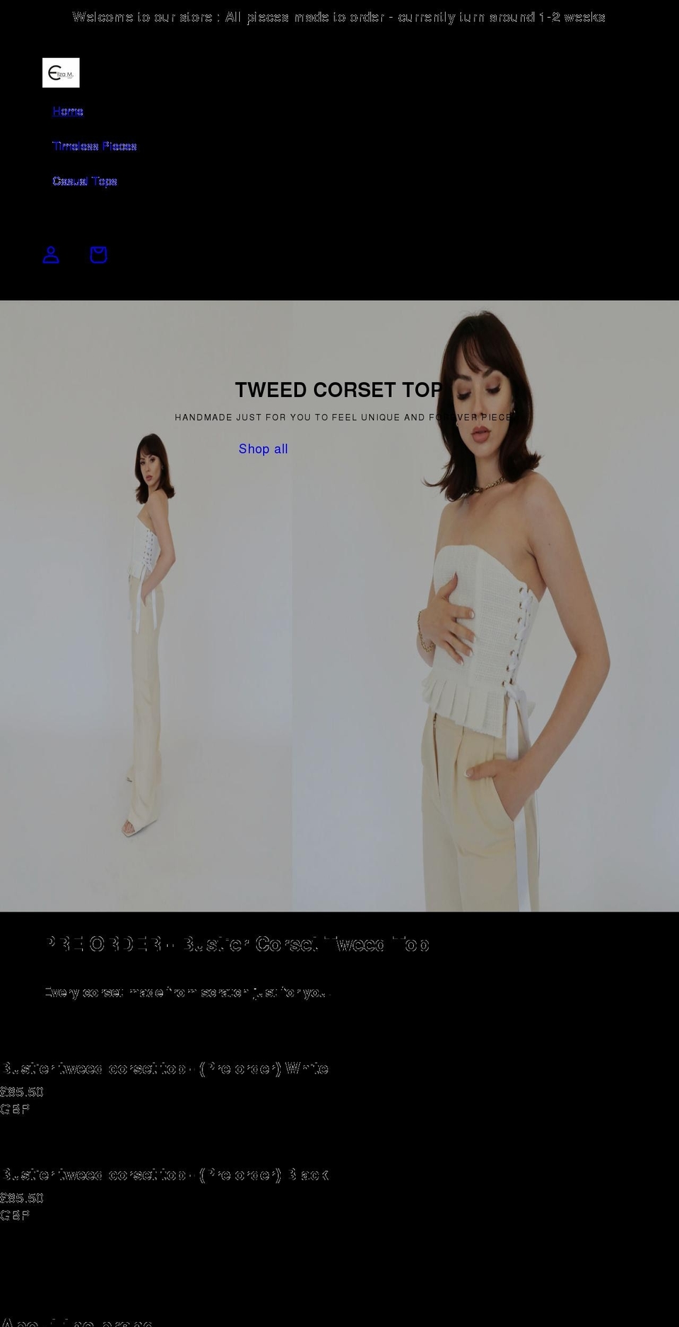 ellzamlabel.com shopify website screenshot