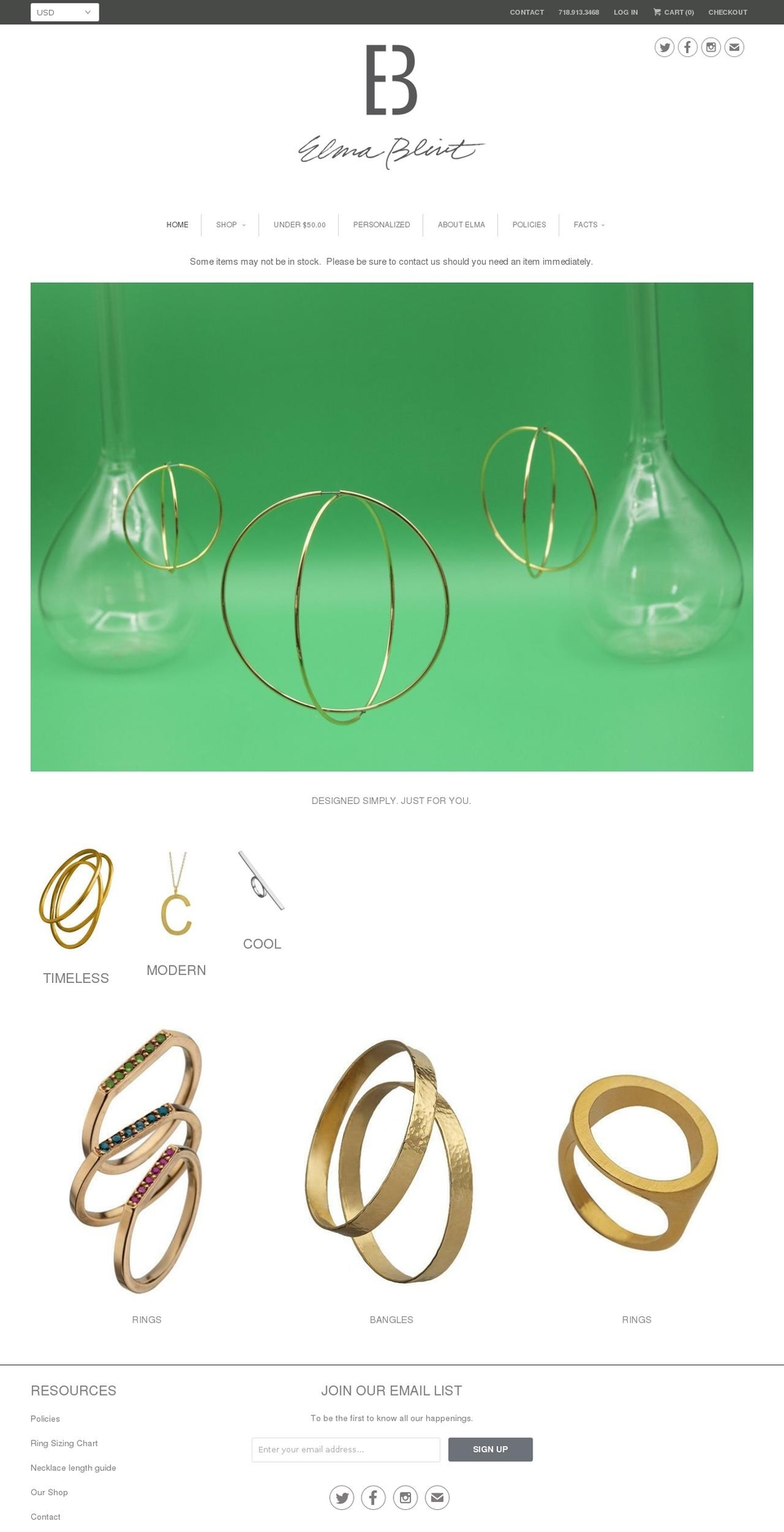 elmablint.com shopify website screenshot