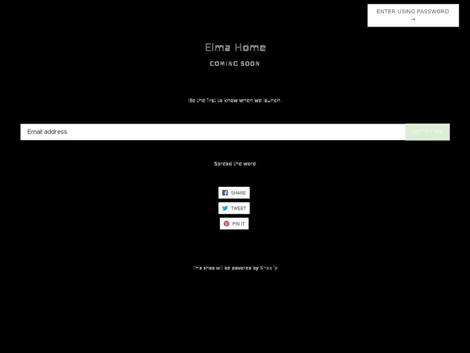 elmahome.com — Shopify storefront screenshot