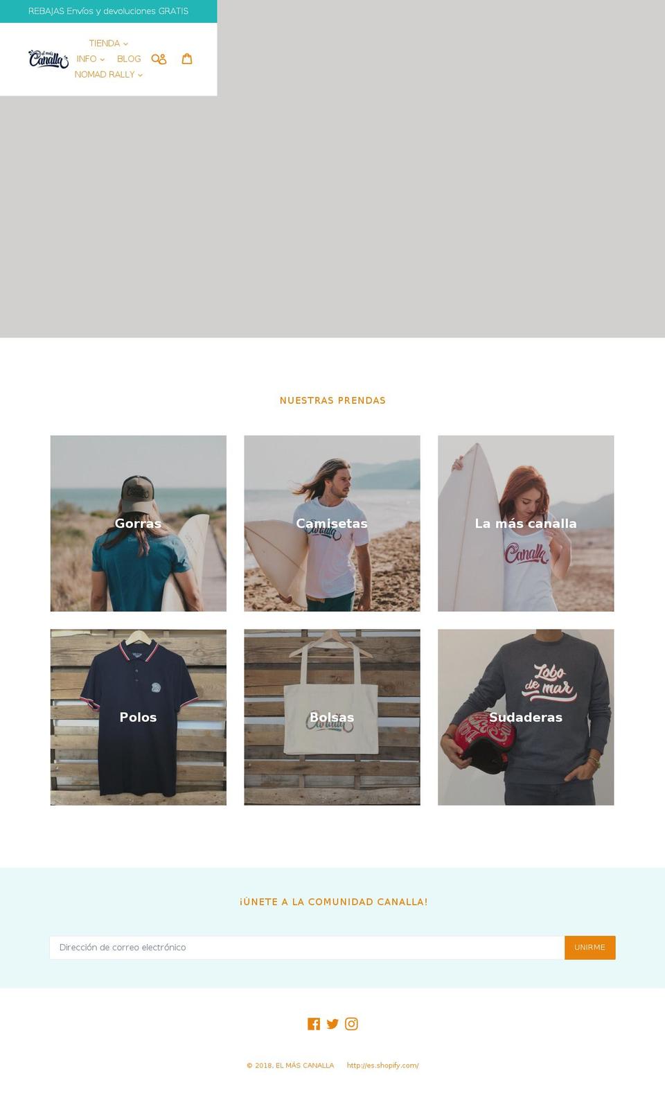 elmascanalla.com — Shopify storefront screenshot
