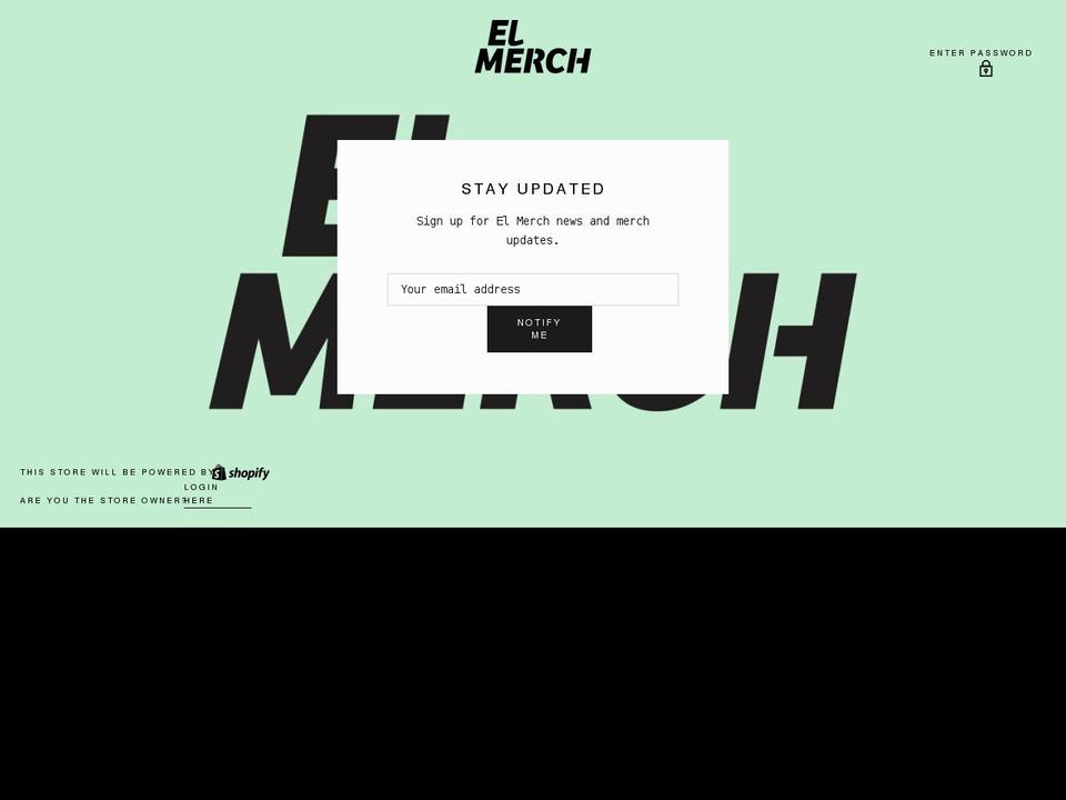 elmerch.com shopify website screenshot