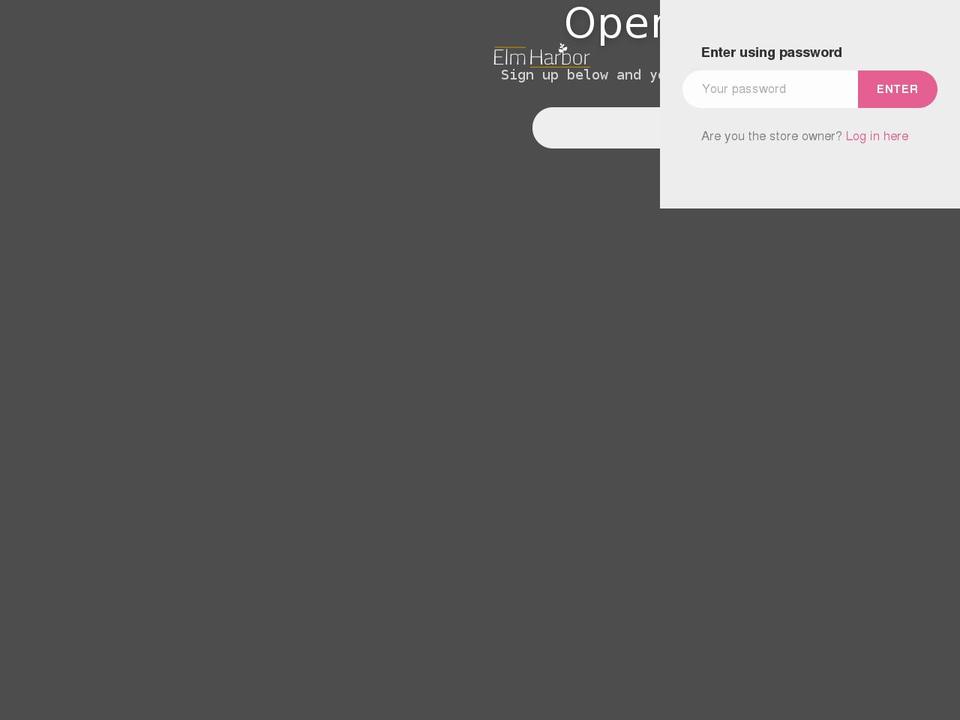 elmharbor.com shopify website screenshot