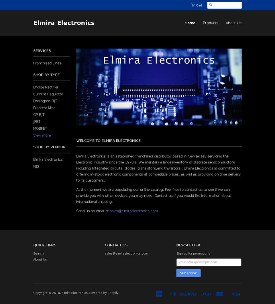 elmiraelectronics.com — Shopify storefront screenshot
