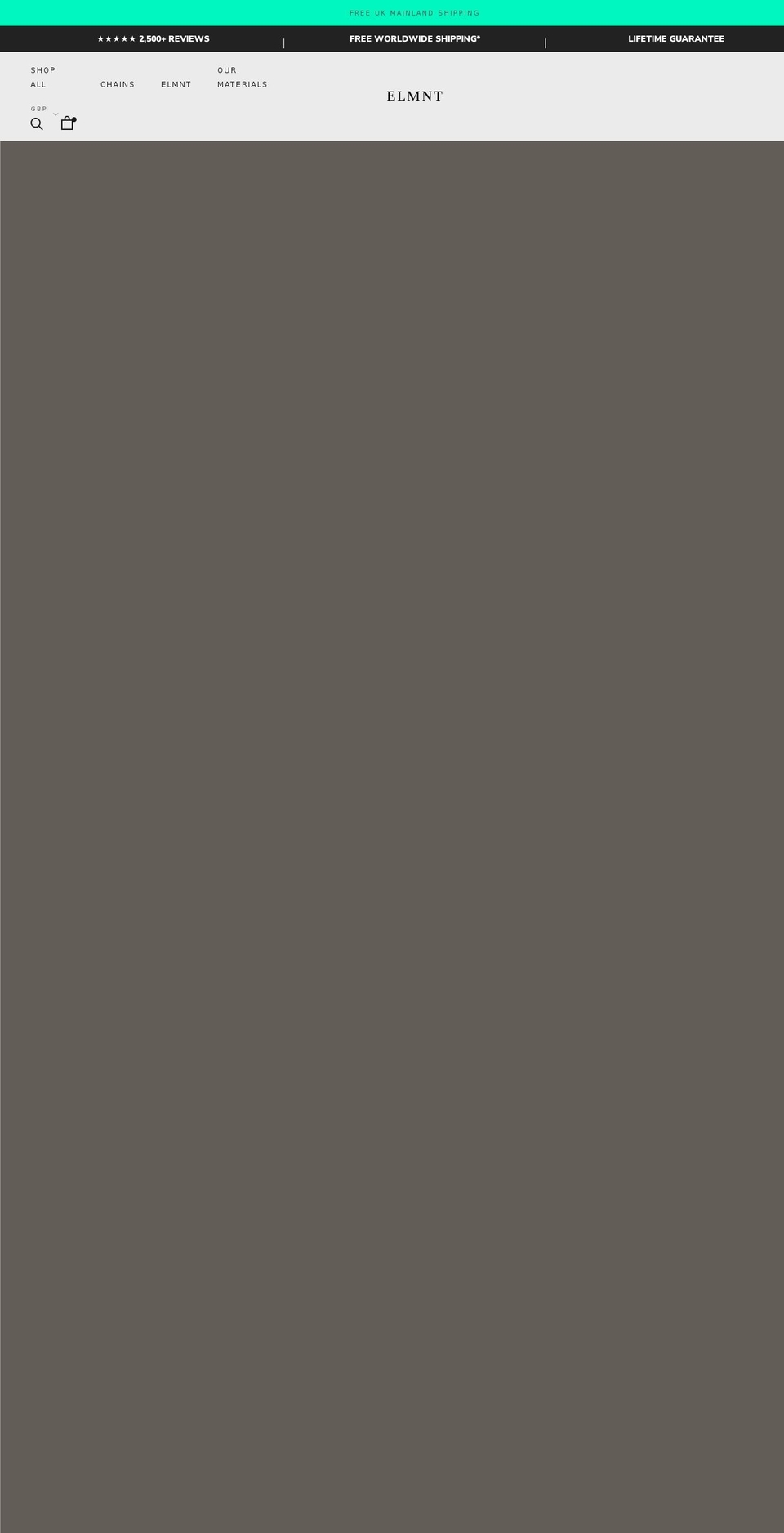 elmnt.co.uk shopify website screenshot