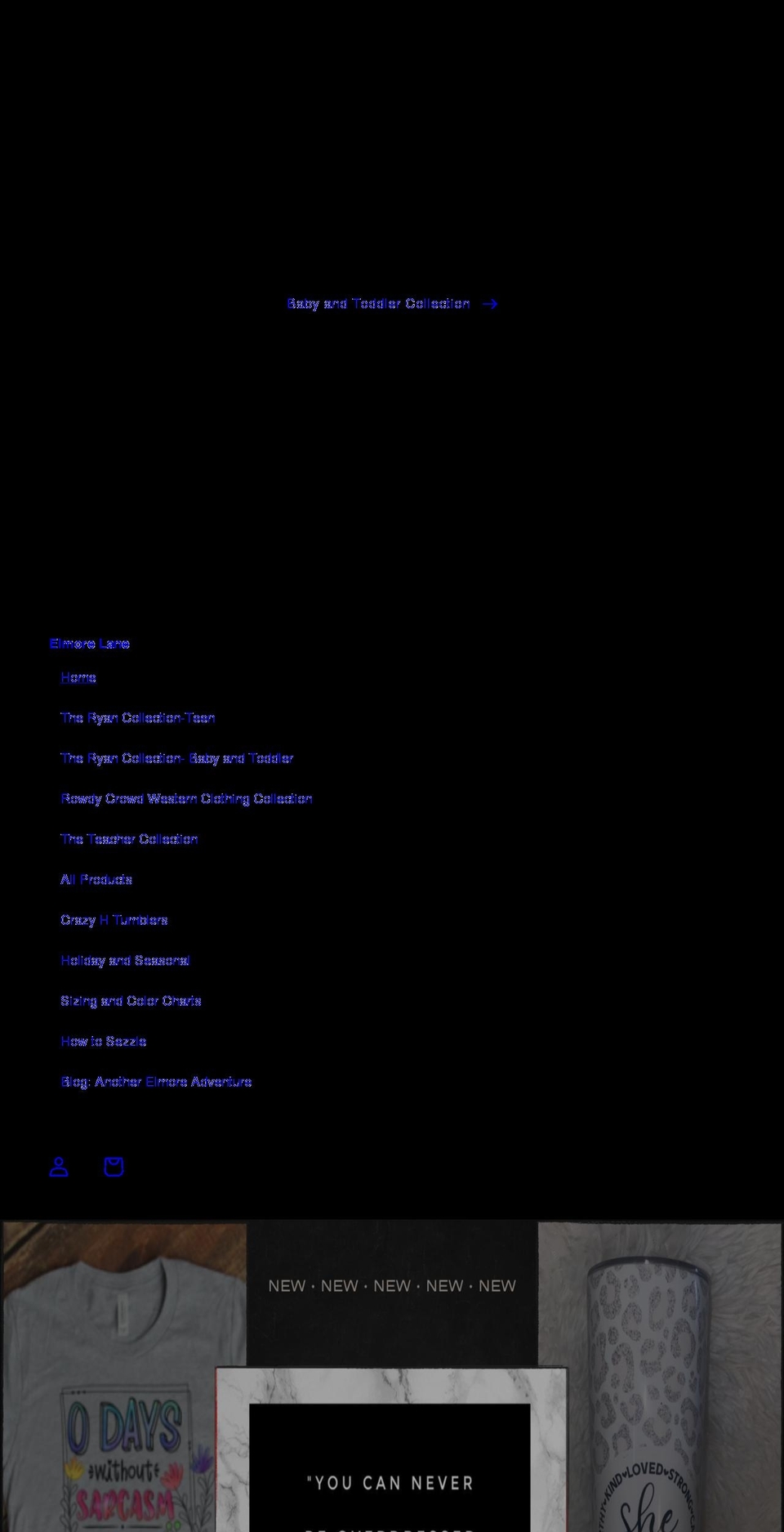 elmorelane.com shopify website screenshot