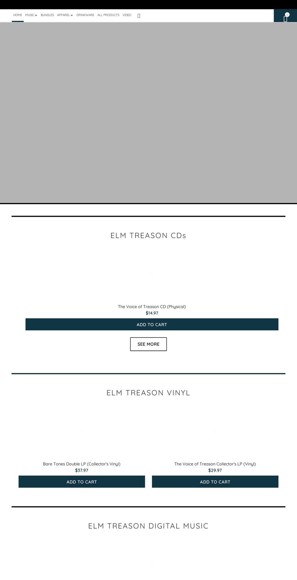 elmtreasonshop.com shopify website screenshot