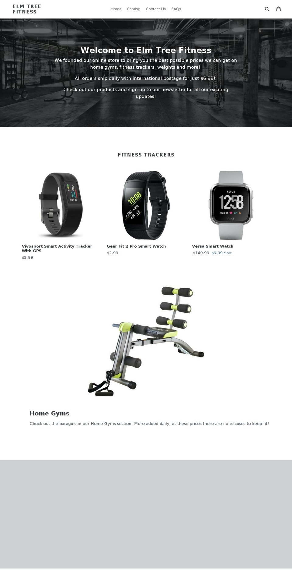 elmtreefitness.com — Shopify storefront screenshot