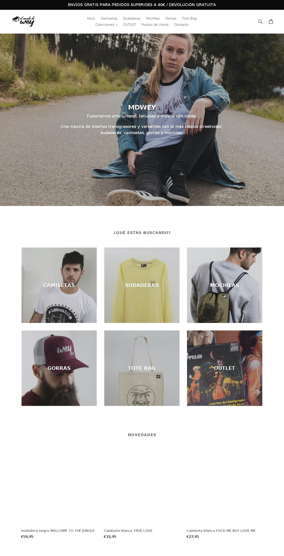 elmundodewey.com — Shopify storefront screenshot