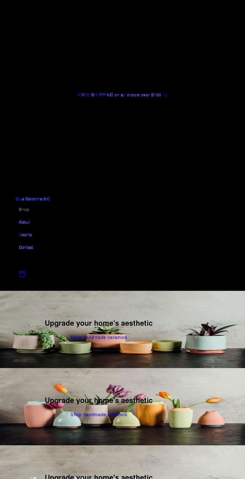 eloceramicart.com shopify website screenshot
