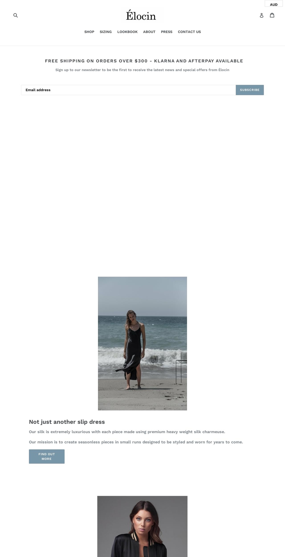 elocinthelabel.com shopify website screenshot