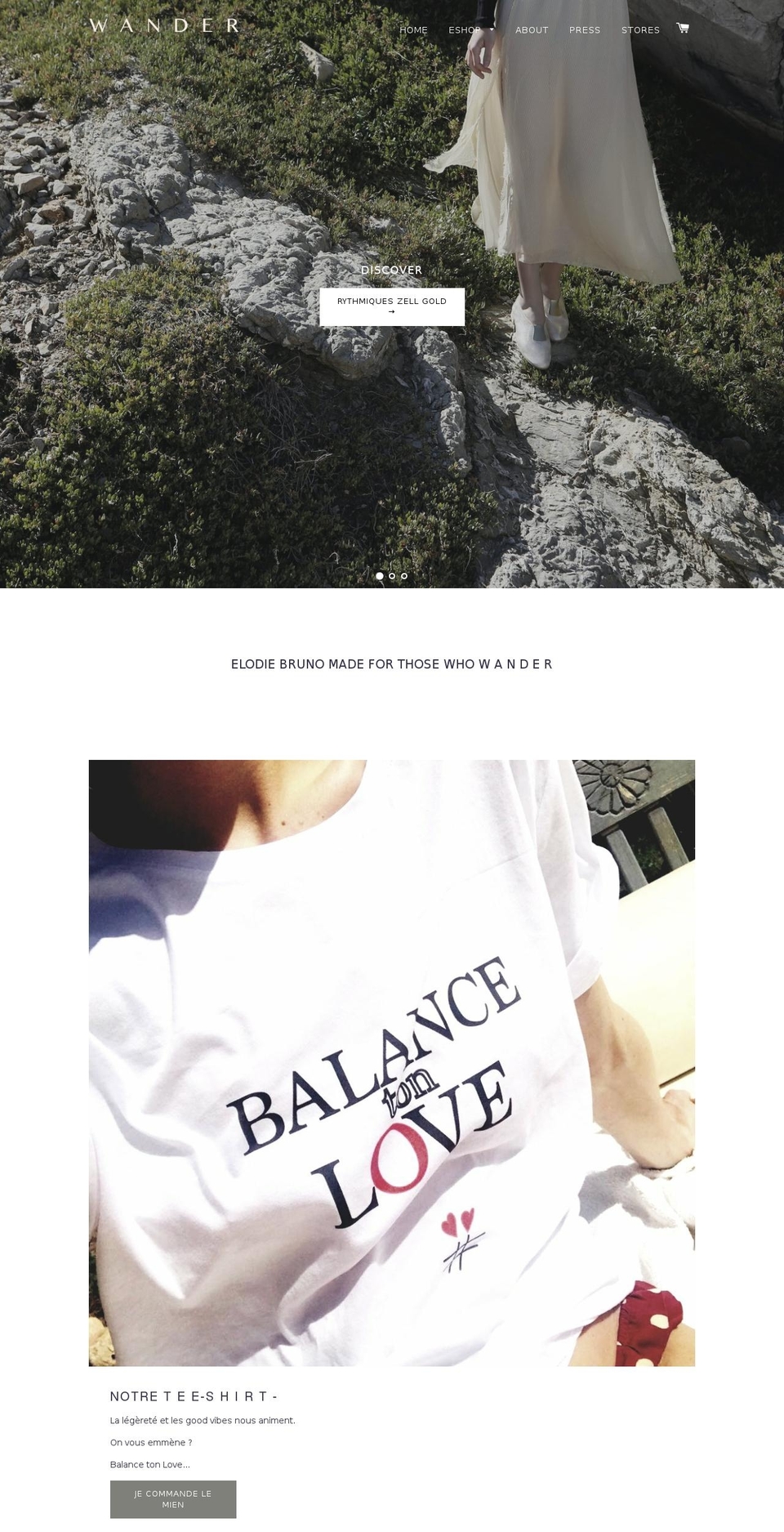 elodiebruno.com shopify website screenshot
