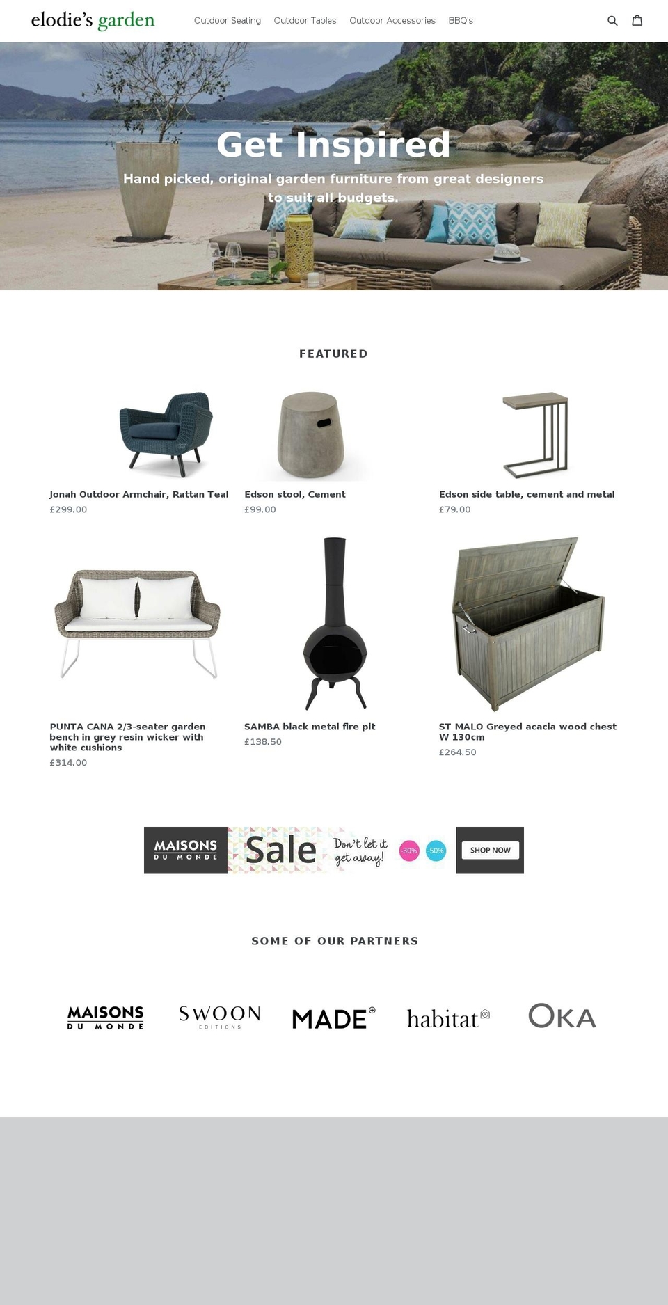elodiesgarden.com — Shopify storefront screenshot