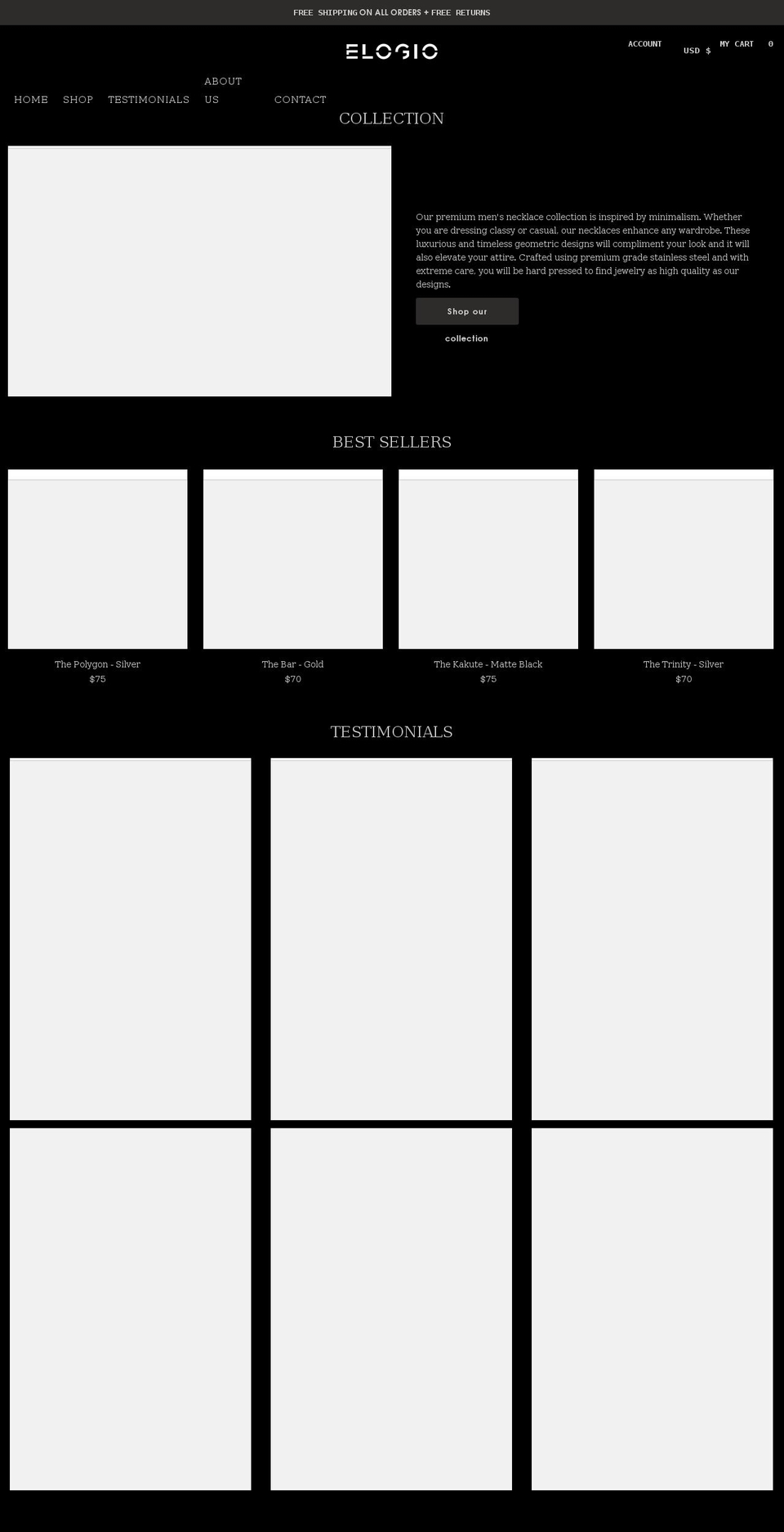 elogiofashion.com shopify website screenshot