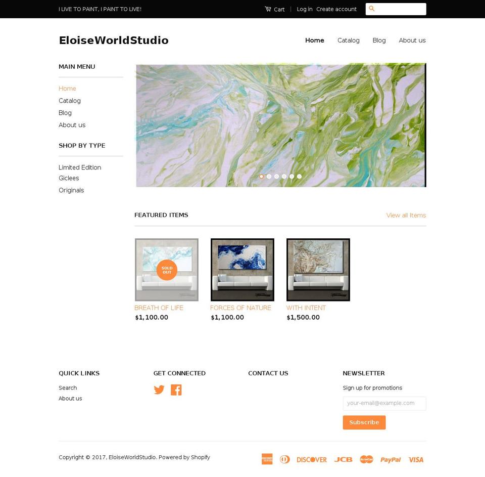 eloiseworld.com shopify website screenshot