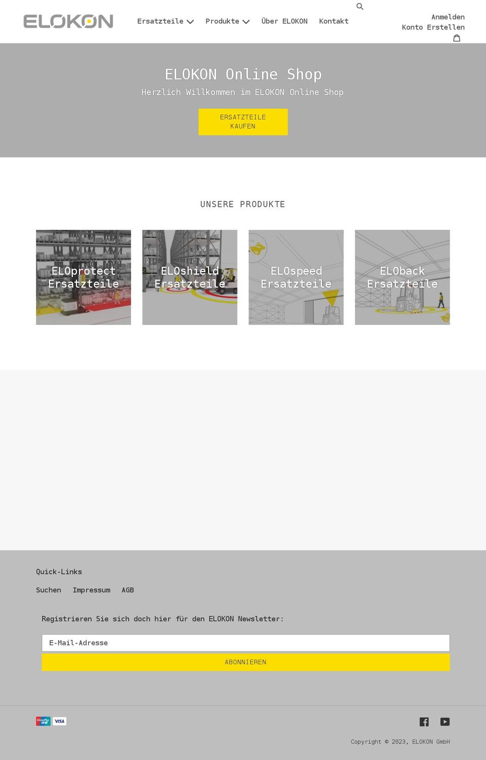 elokon-shop.com shopify website screenshot
