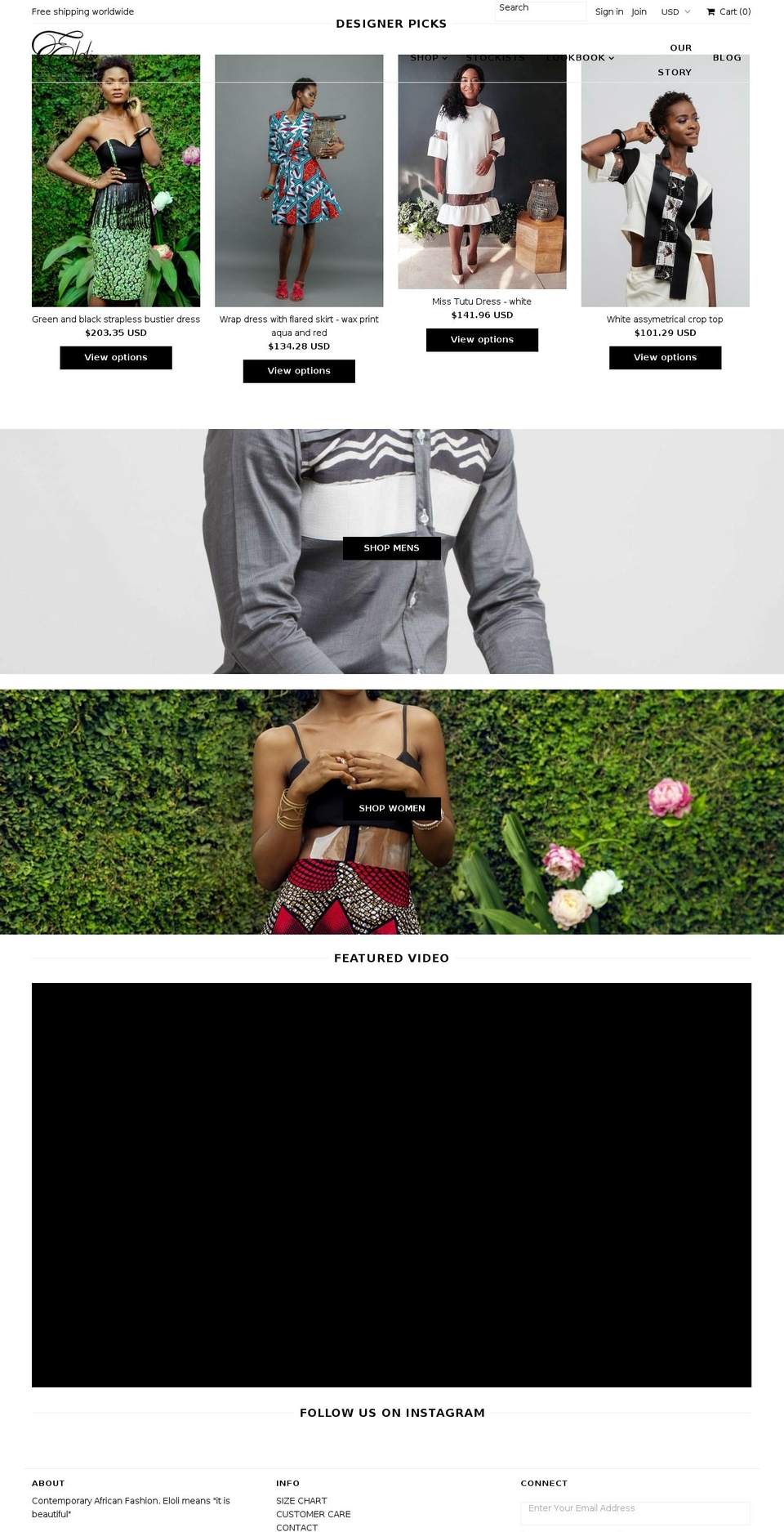 eloli.ca shopify website screenshot