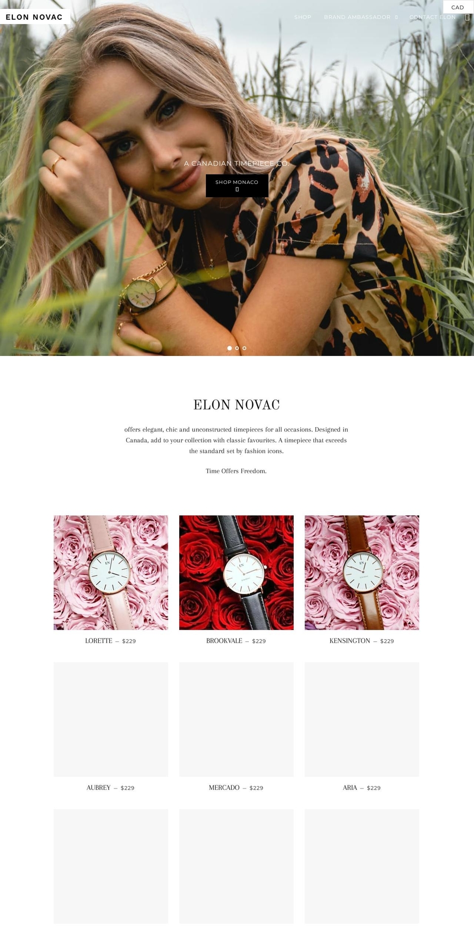 elonnovac.com — Shopify storefront screenshot