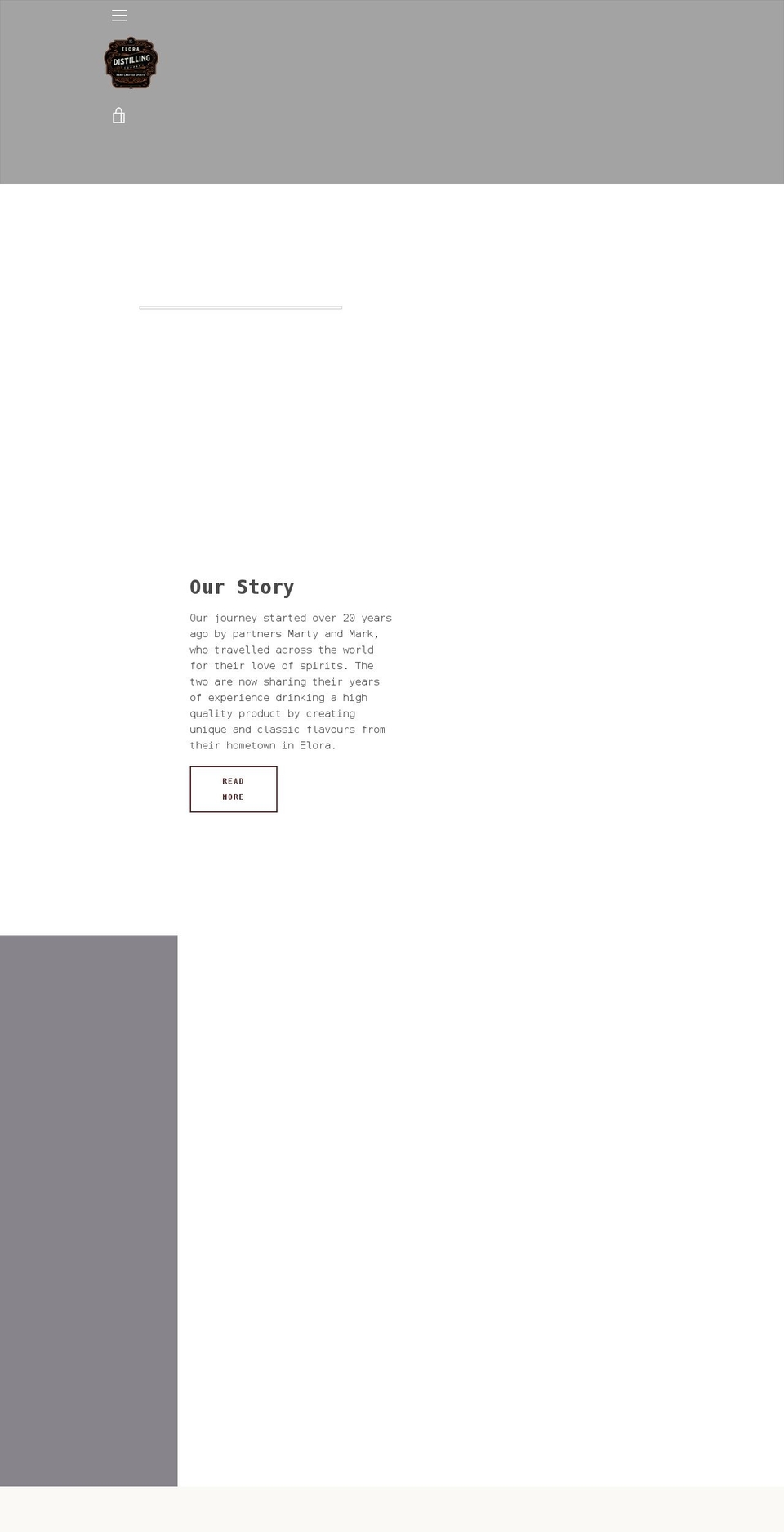 eloradistillingcompany.com shopify website screenshot