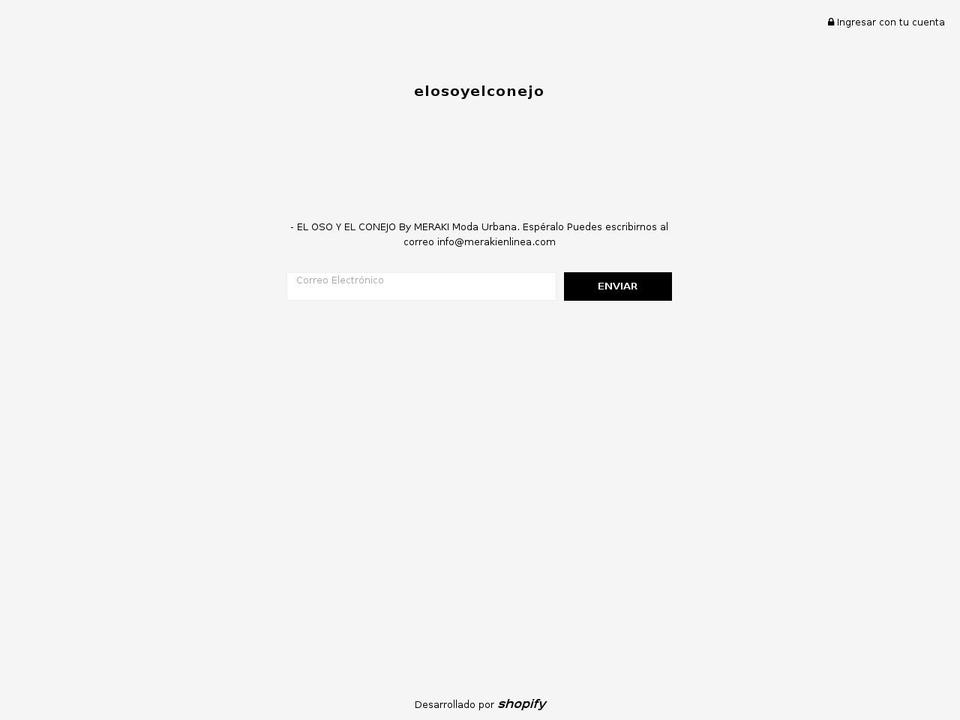 elosoyelconejo.com — Shopify storefront screenshot