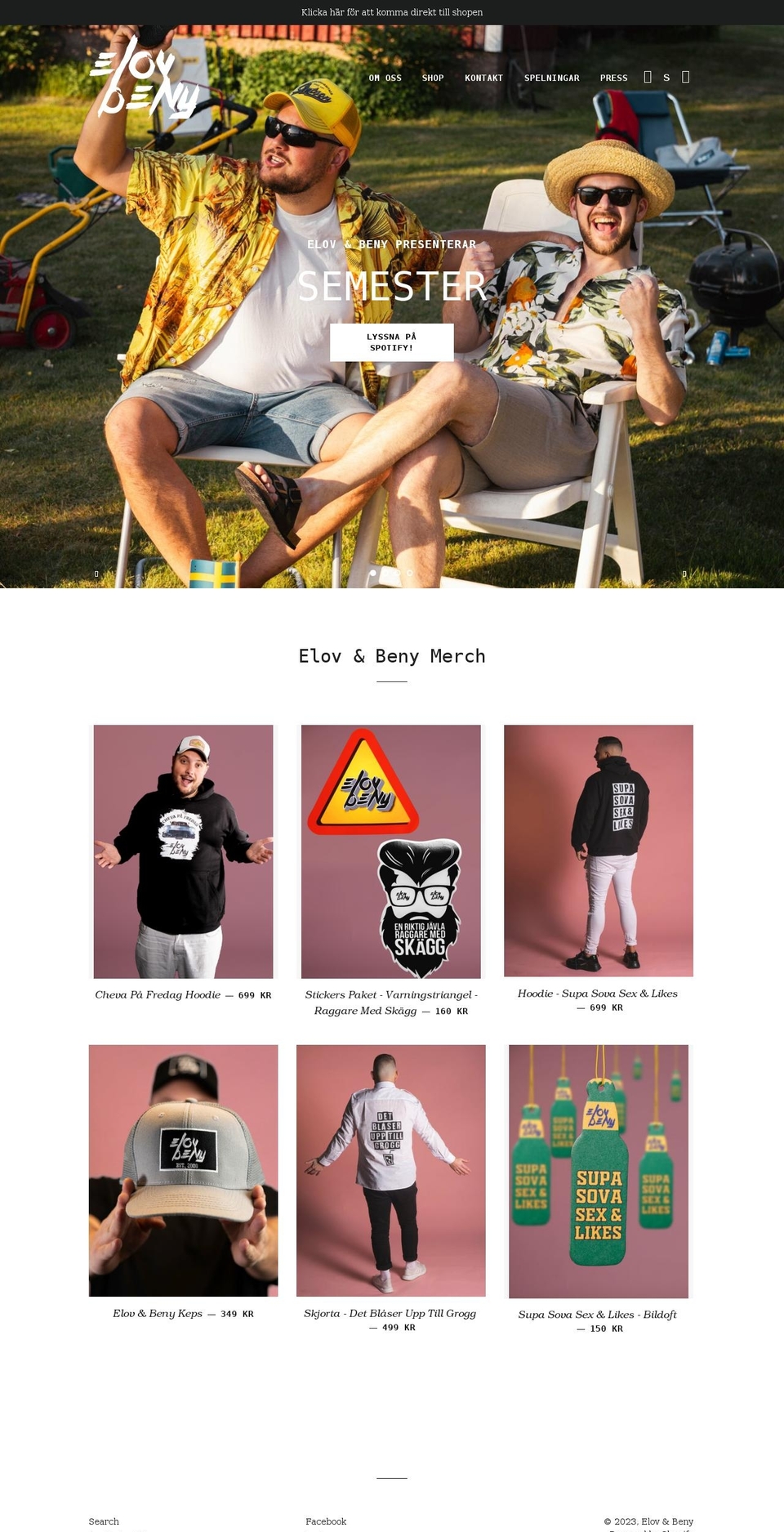 elovobeny.se shopify website screenshot