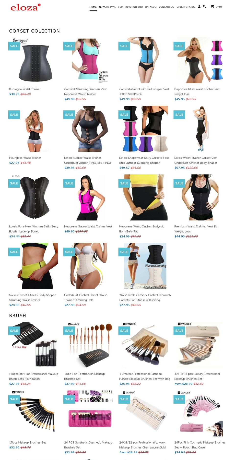 eloza.com shopify website screenshot