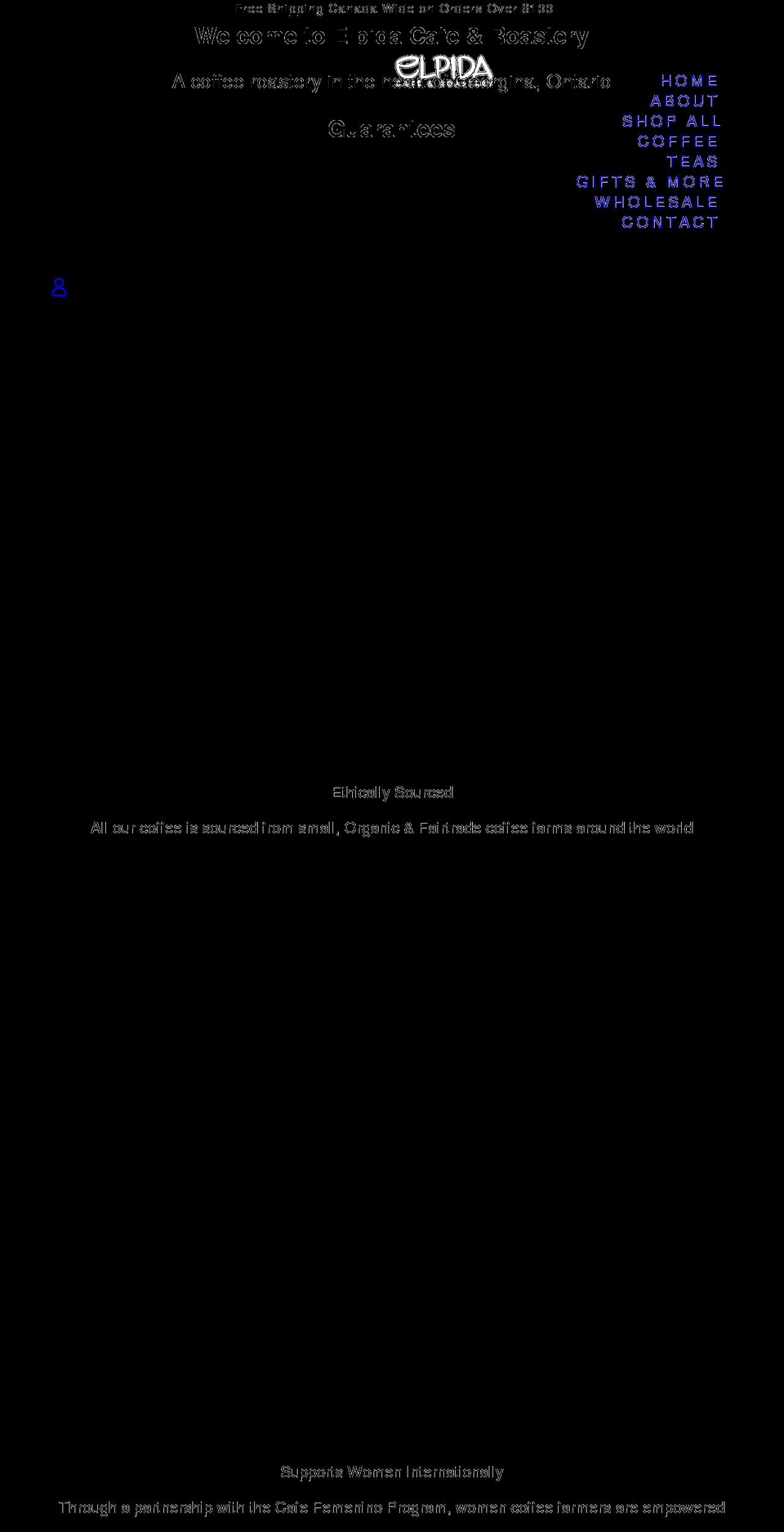 elpidaroastery.com shopify website screenshot