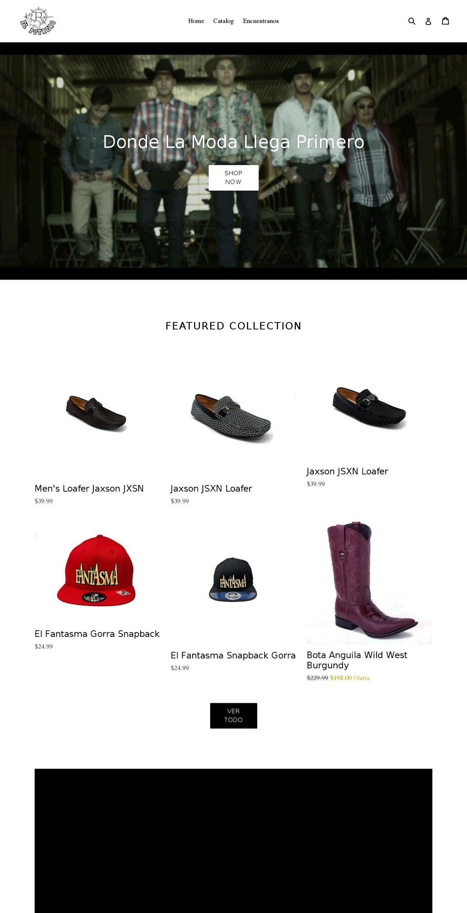 elpotrerowesternwear.com shopify website screenshot