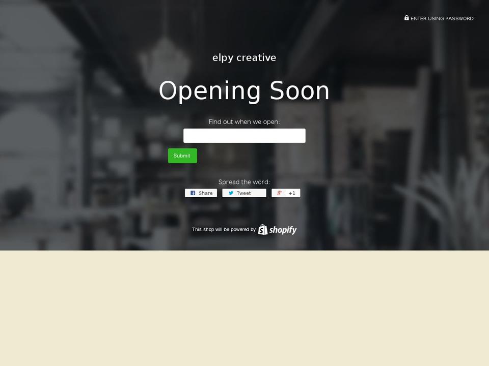 elpycreative.com shopify website screenshot