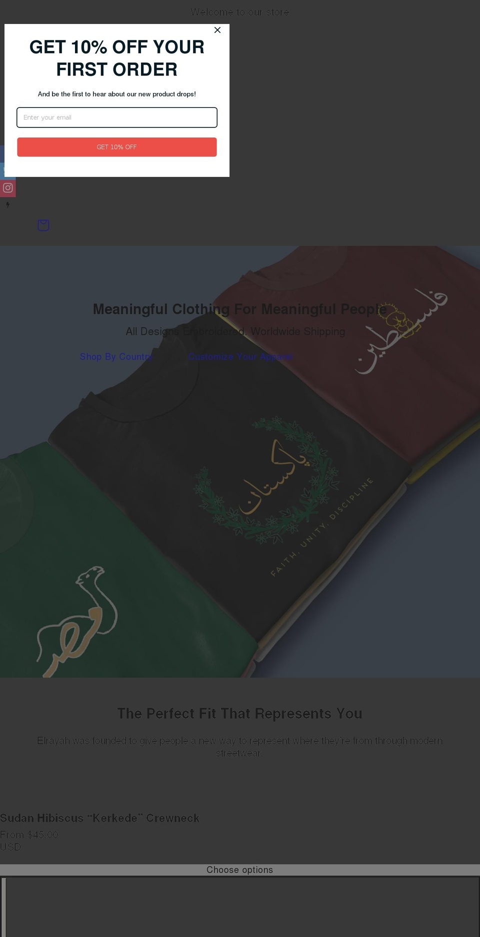 elrayahs.com shopify website screenshot