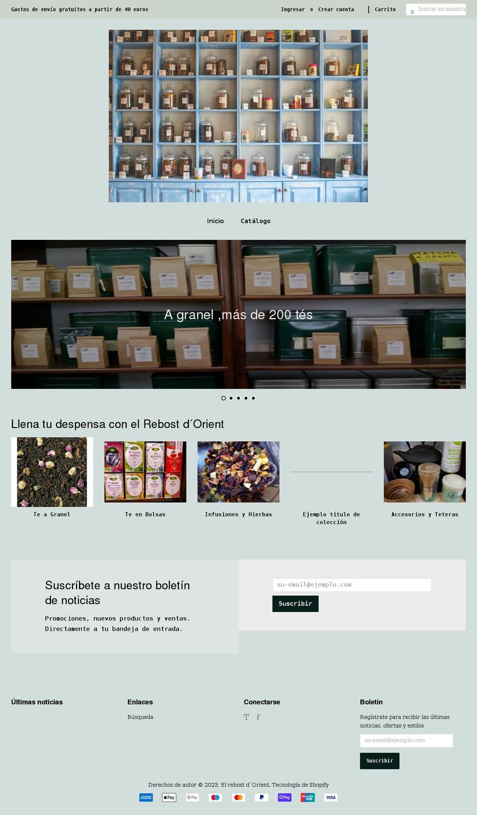 elrebostdorient.es shopify website screenshot