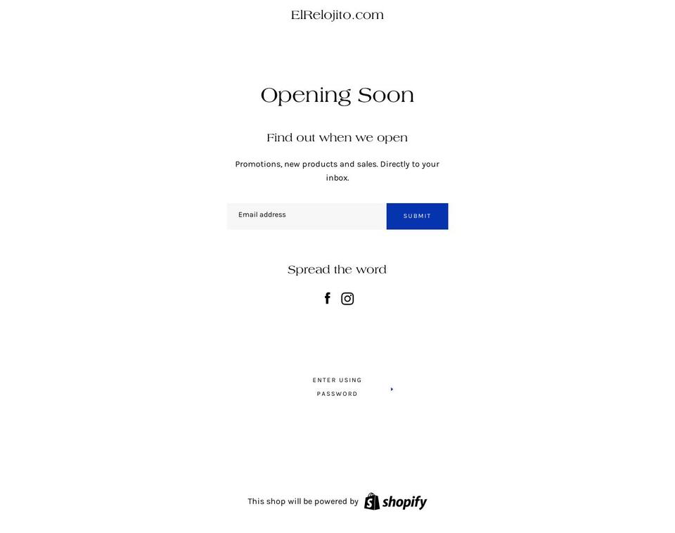 elrelojito.com — Shopify storefront screenshot