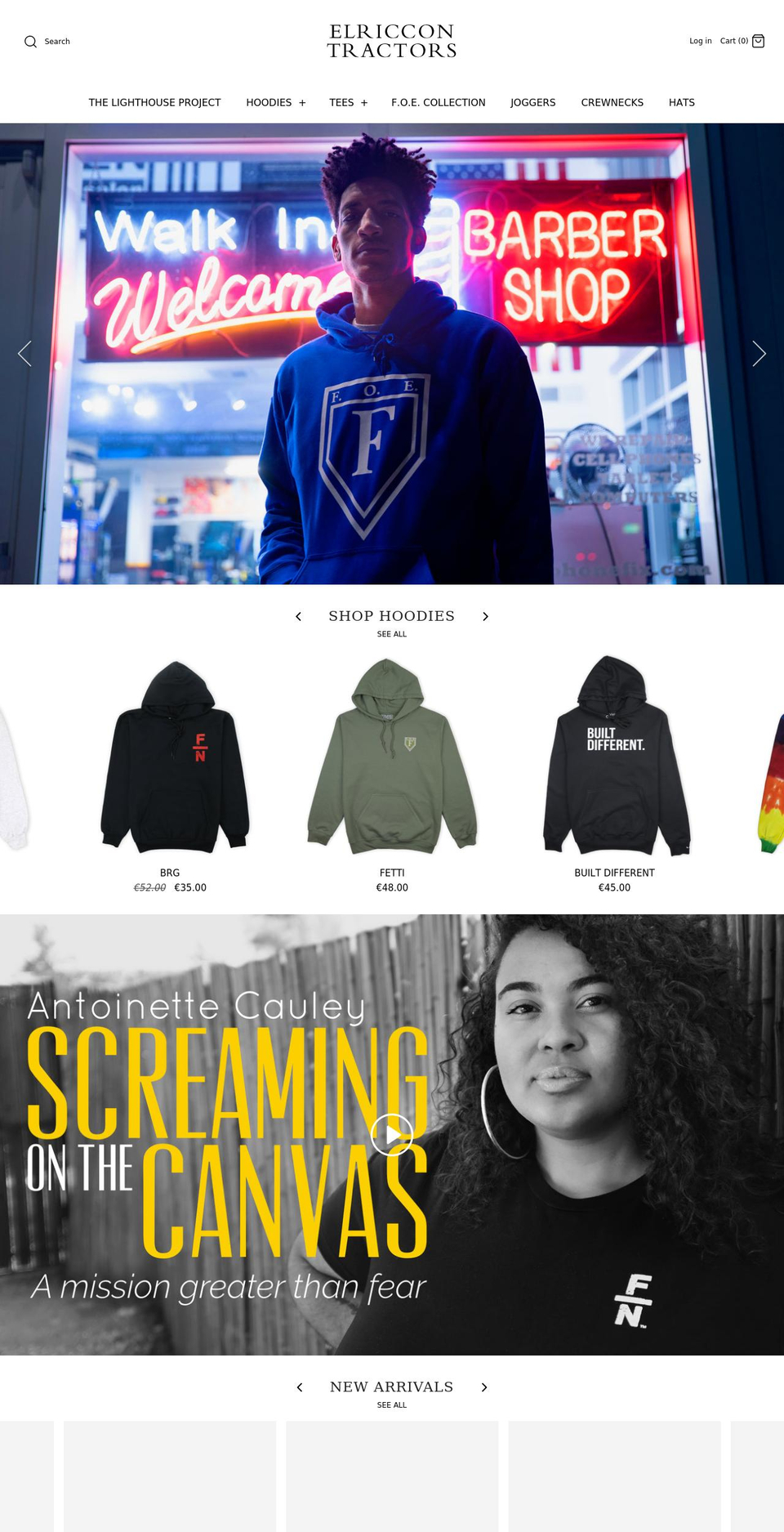 elriccontractors.com shopify website screenshot