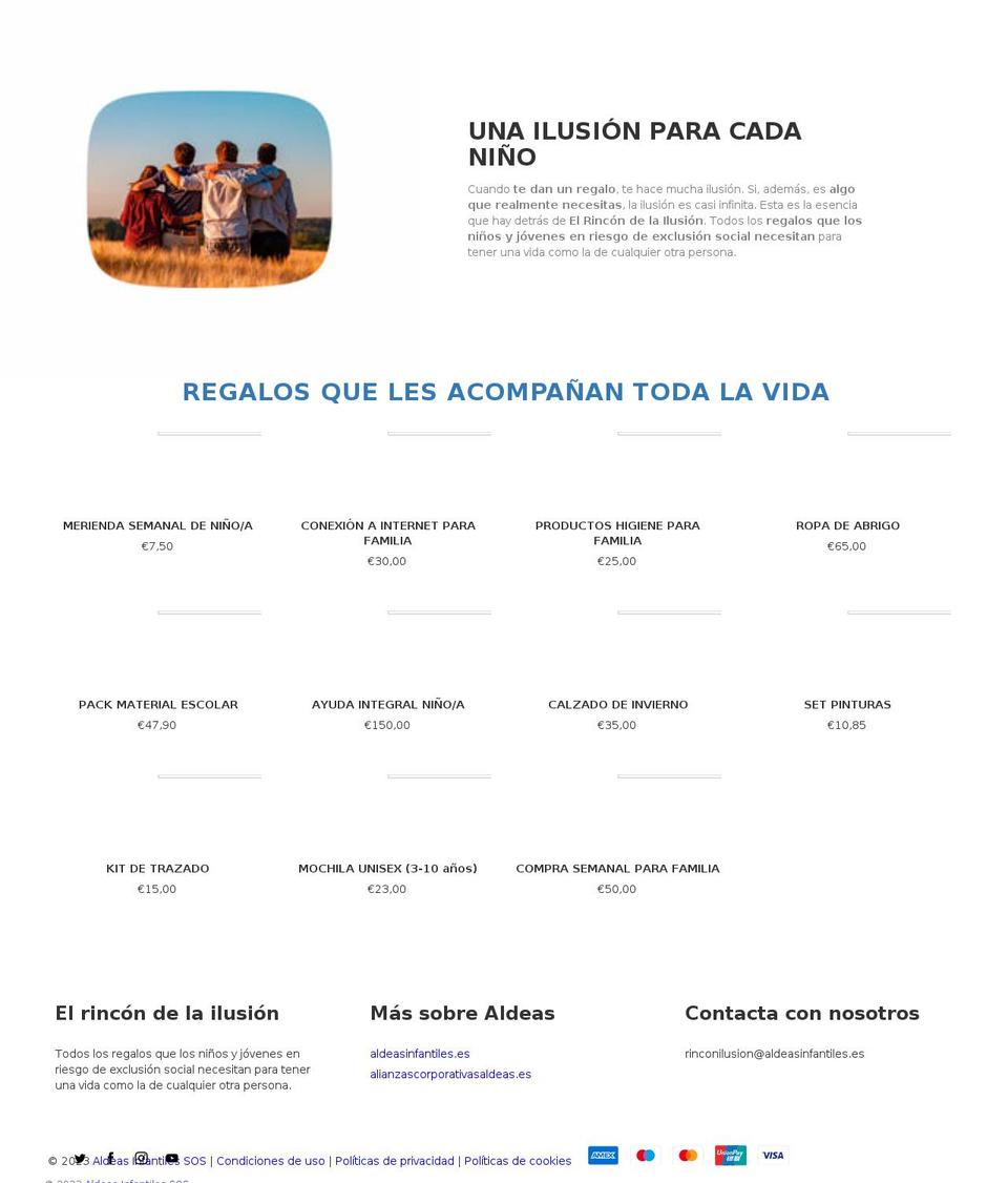 elrincondelailusion.es shopify website screenshot